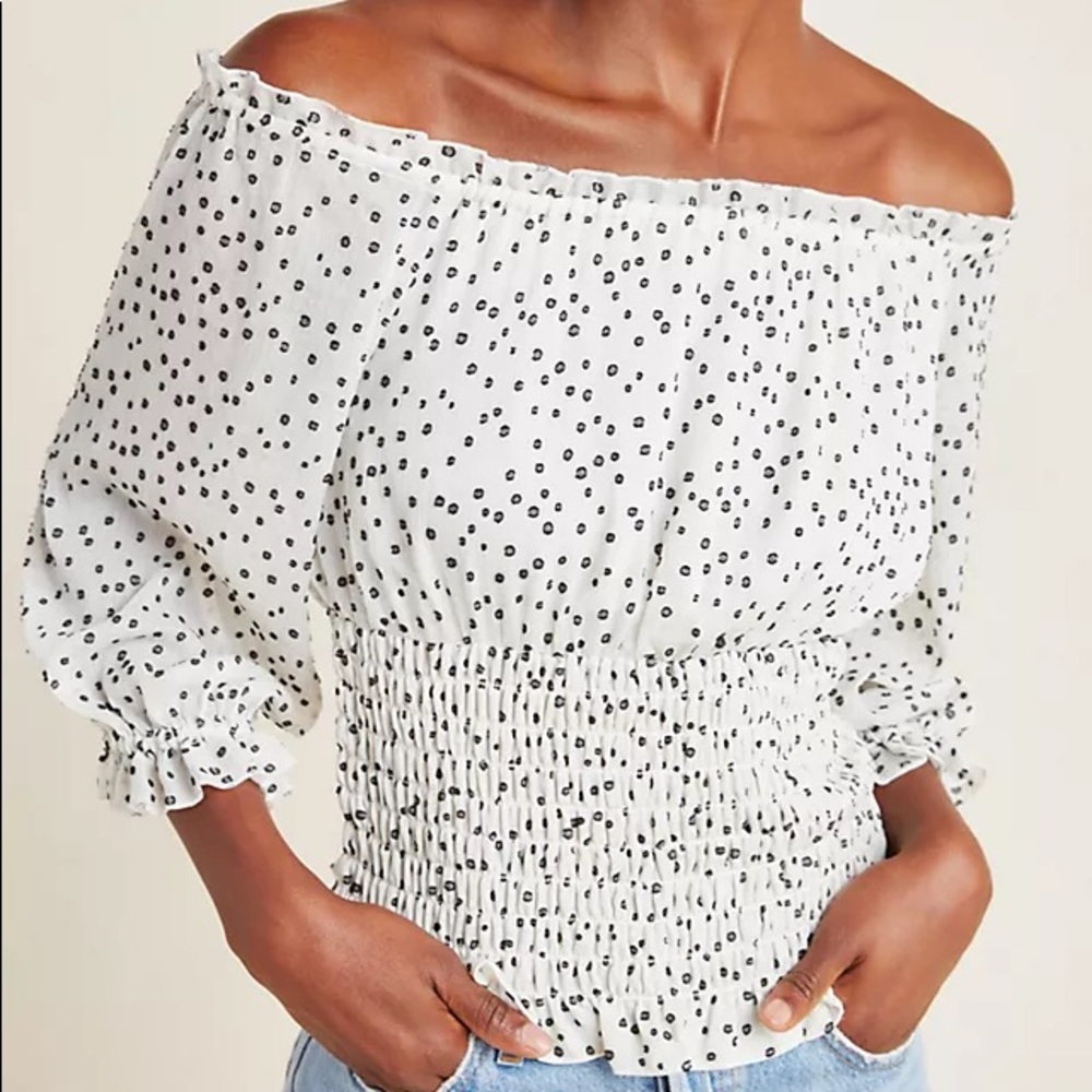 Anthropologie NWOT Lucia Off the Shoulder Blouse